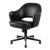 Saarinen Executive Arm Chair in Original Black Leather With Swivel Base by Knoll For Sale