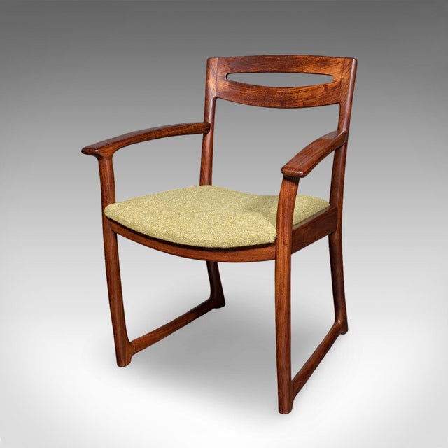 Pair of Vintage Side Chairs, Scottish, Teak, Elbow Seat, Beithcraft, Mid Century For Sale - Image 4 of 12