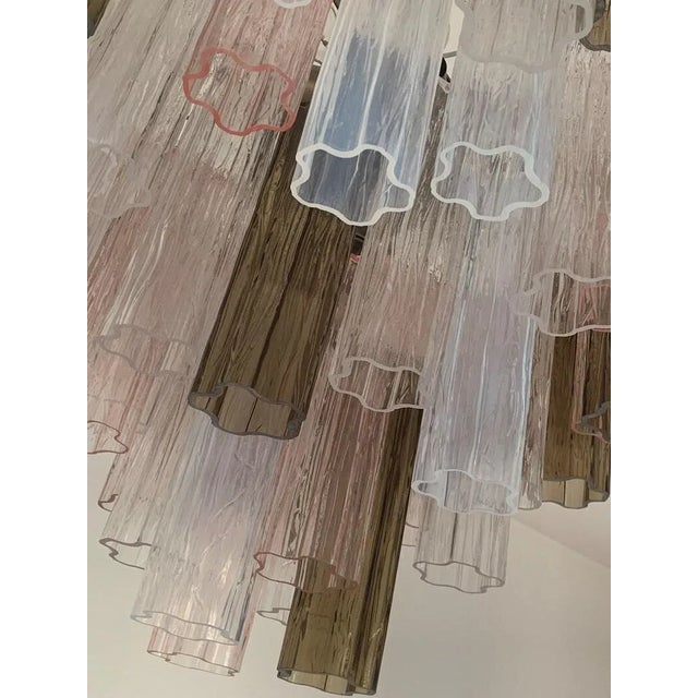 Metal Contemporary Murano Glass Sputnik Tronchi Chandelier Multicolor, Mazzega Style For Sale - Image 7 of 11