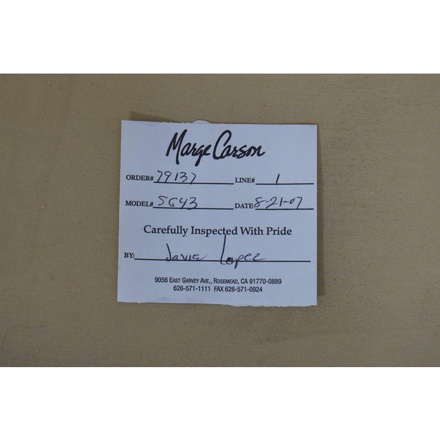 Marge Carson Continental Style Upholstered Sofa For Sale - Image 11 of 12