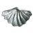 Vintage Coastal Cast Pewter Clam Shell Bowl For Sale