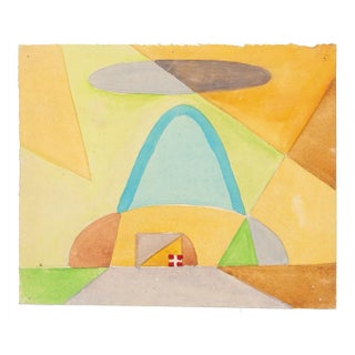Landscape, 1960s, Mixed Media on Paper For Sale
