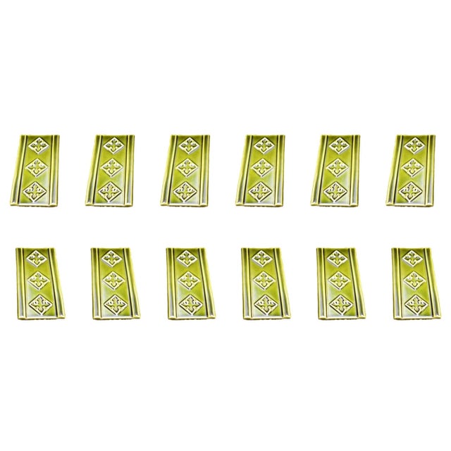 Ceramic Paris Metro Tiles from Vallauris, Set of 12 For Sale - Image 10 of 10