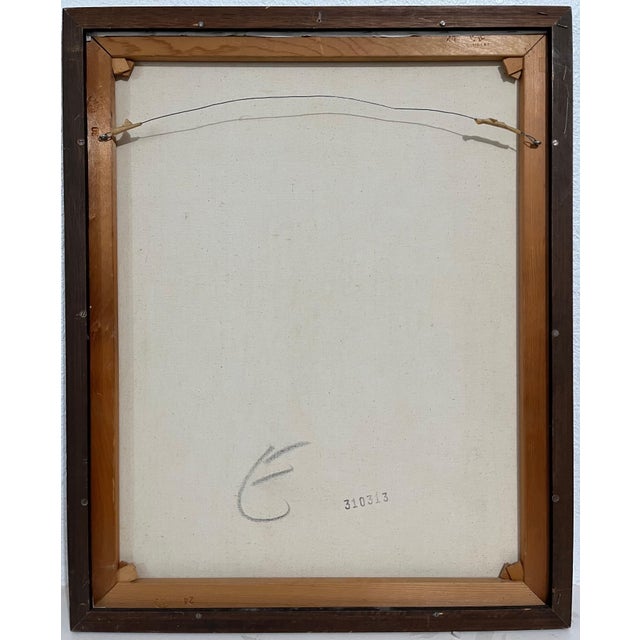 Moshe Katz, Modernist Israeli Soldiers Judaica Mixed Media Painting IDF Pilots Moshe Katz, c. 1950's For Sale - Image 4 of 4