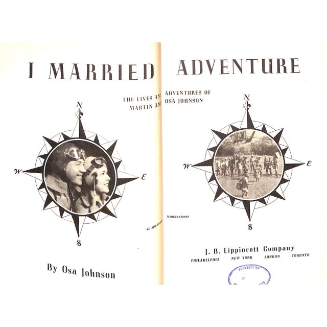 The Lives And Adventures Of Martin And Osa Johnson JOHNSON, Osa [376] pp. J.B. Lippencott Company 1940 9 1/2" x 6 3/4" w/...
