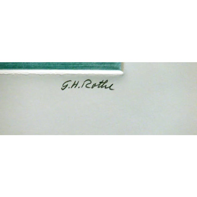 G H Rothe Transformation of the Unicorn Original Art Mezzotint Etching For Sale - Image 4 of 4