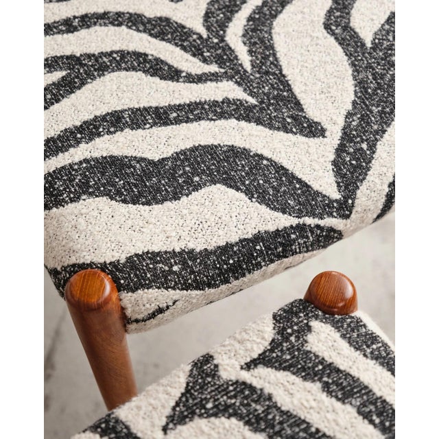 Model 80 Dining Chairs in Teak with Zebra-Print Upholstery by Niels O. Møller for j.l. Møllers, Denmark, 1960s, Set of 6 For Sale - Image 10 of 18