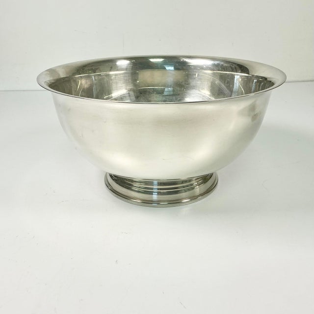 1970s Vintage Hollywood Regency Chippendale Watson Silverplate Revere 6.5” Footed Serving Bowl For Sale - Image 4 of 6