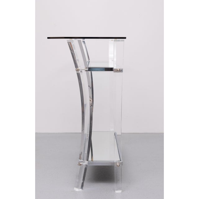 Regency Console Table and Mirror in Chrome, 1970s, Set of 2 For Sale - Image 4 of 10