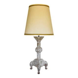 Early 19th Century Swedish Gustavian Wooden Altar Stick Lamp For Sale