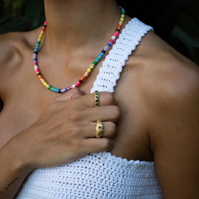 Early 21st Century Majestic Emerald Adjustable Gold Statement Ring, Size 8 For Sale - Image 5 of 9