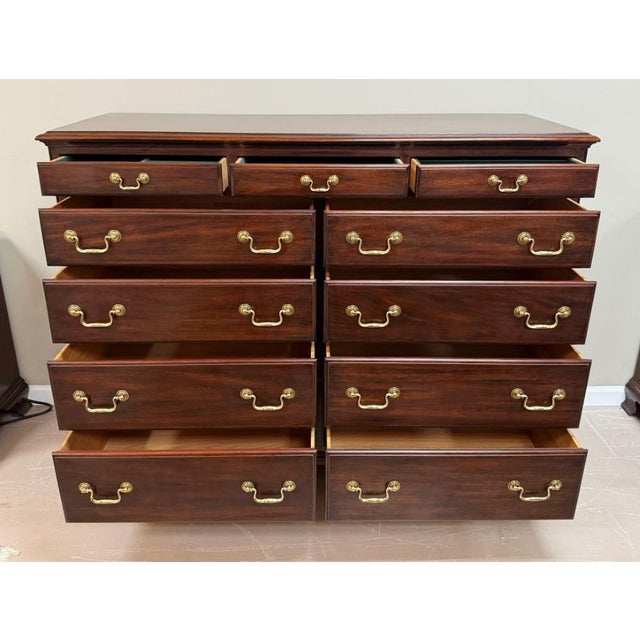 1990s 1990s Rare Henkel Harris Mahogany Gentleman’s Chest Model No. 167 For Sale - Image 5 of 16