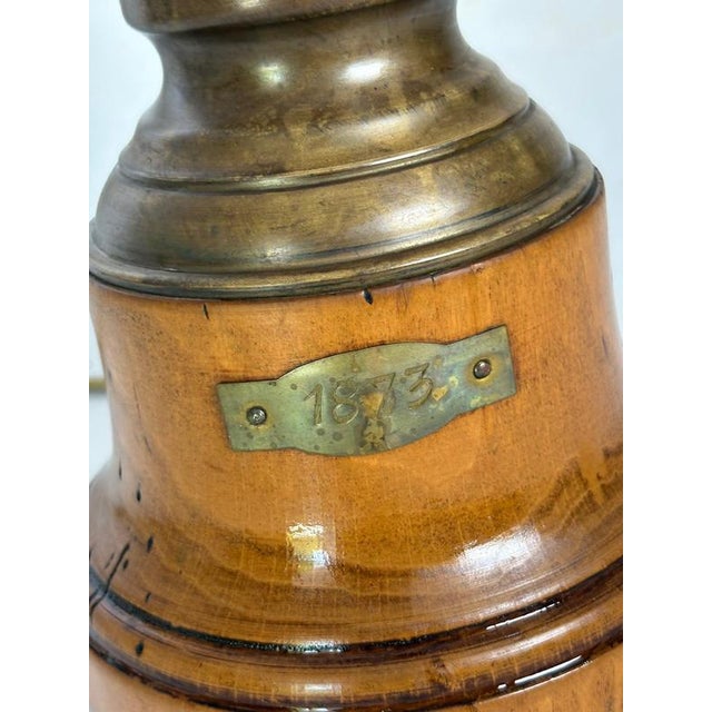 1960s Rustic Wooden Table Lamp, France, 1960s For Sale - Image 5 of 12