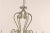Vintage Mid 20th Century French Painted Iron 6 Light Chandelier with S-Scrolls Neutral Grey Color For Sale - Image 4 of 7