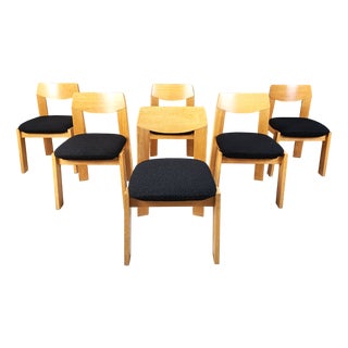 Brutalist Dining Chairs, 1970s, Set of 6 For Sale