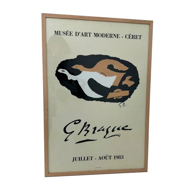 After Georges Braque, Museum of Modern Art Céret, 1983, Lithograph Poster For Sale - Image 3 of 7