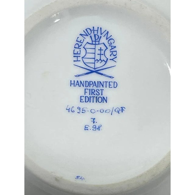 Porcelain First Edition Coffee Pot with Quatuor Floral Pattern from Herend Hungary, 1998 For Sale - Image 6 of 9