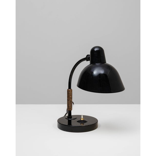 Black 1930s German Model L99 Metal Table Lamp By Siemens For Sale - Image 8 of 18