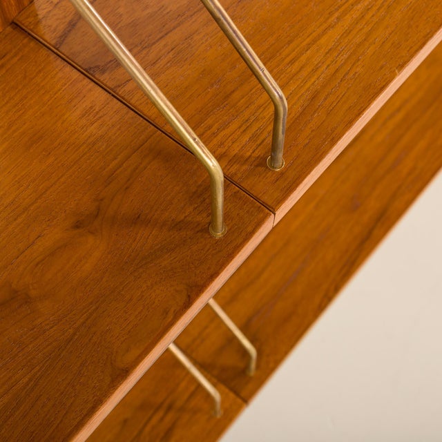 Wood Danish Teak Three Bay Shelving Unit in the style of Poul Cadovius, 1960s For Sale - Image 7 of 11