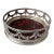 Vintage Silver Plate Faux Tortoise Wine Coaster For Sale