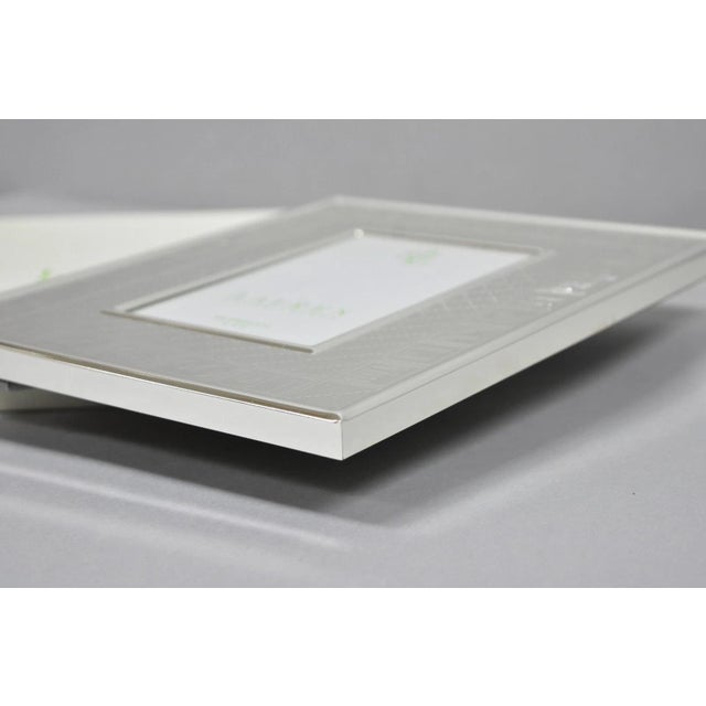 Late 20th Century Ralph Lauren Silver Plated 4x6 Picture Frame MacKenzie Quilt Alphabet Motif Nib For Sale - Image 10 of 18