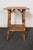 Antique Aesthetic Movement plant stand/side table (ca. early 20th Century, USA). Composed of a burnt bamboo/faux-tortoise...