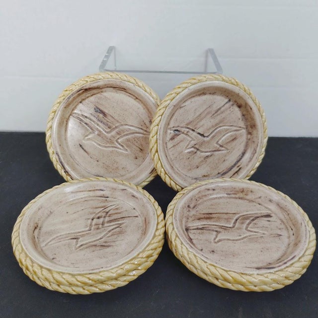 Handmade and Painted by Duncan Enterprises in the 1980s. Faux braided rope trim adds to your Nautical Beach House Decor....