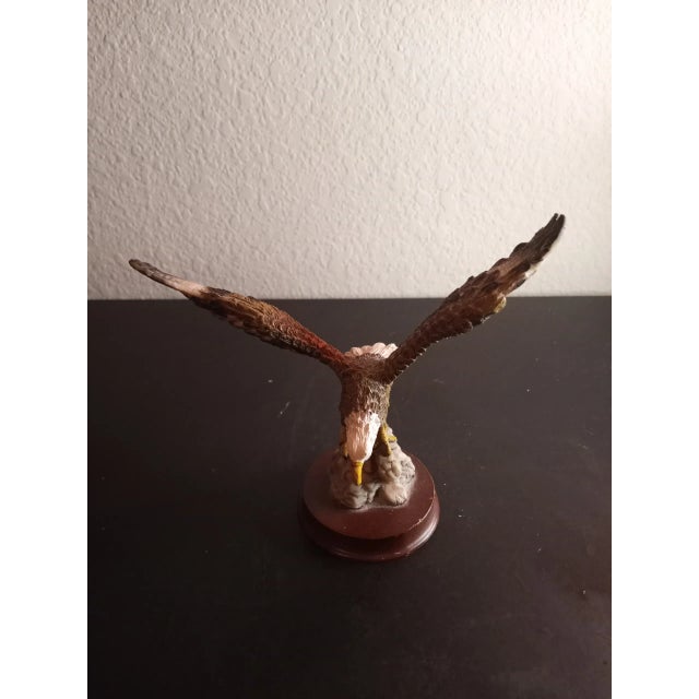 These are American Bald Eagle 6" Resin Sculptures Desk Decor Set of 2 Procured at auction