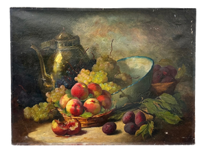 Alfred-Arthur Brunel De Neuville, Bodegón De Frutas, 1800s, Oil on Canvas