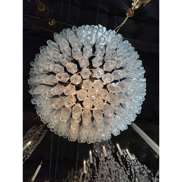 Large Scale Modern Poliheder Murano Chandelier For Sale - Image 4 of 5