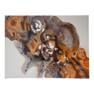 1970’s Gloria Allison (1924–2013) Expressionist Abstract Acrylic on Canvas Painting – Unframed For Sale