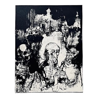 Jean Jansem Original Lithograph Les Justes 2 1969 For Sale