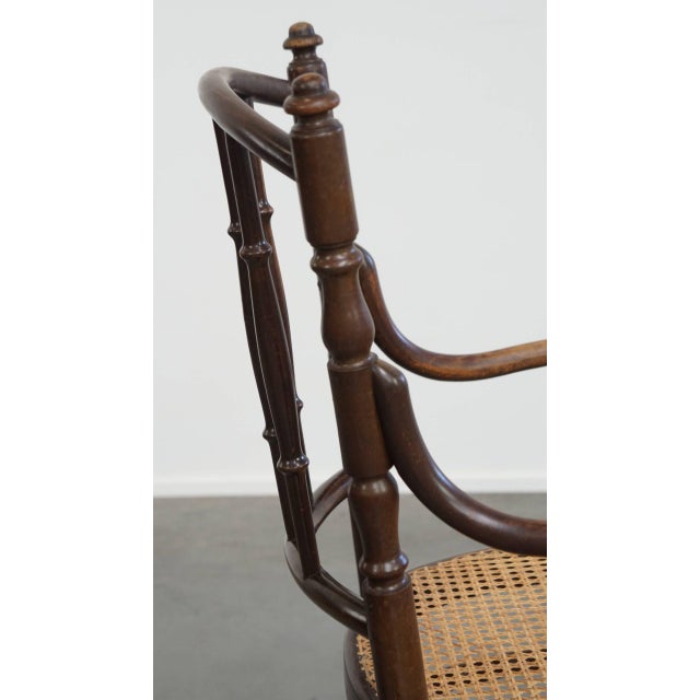 Vintage Bistro Chair with Armrests from Thonet For Sale - Image 13 of 17