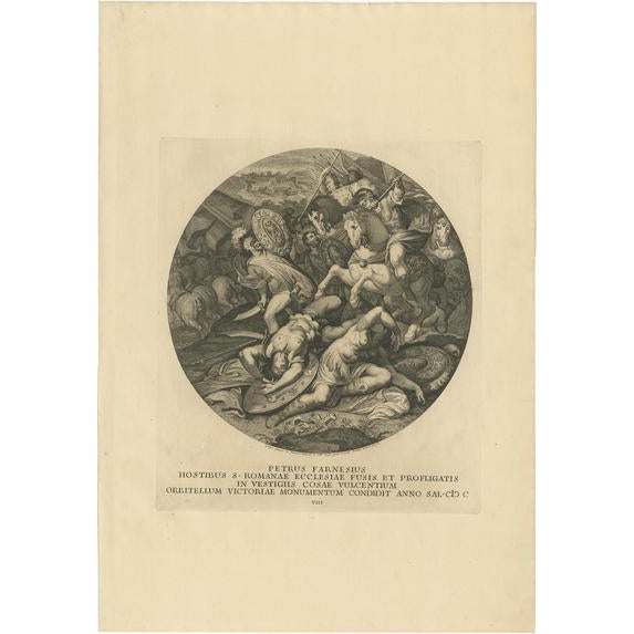 Mid 18th Century Von Prenner, Illustration of the Battle of Orbetello, 1748, Print For Sale - Image 5 of 5