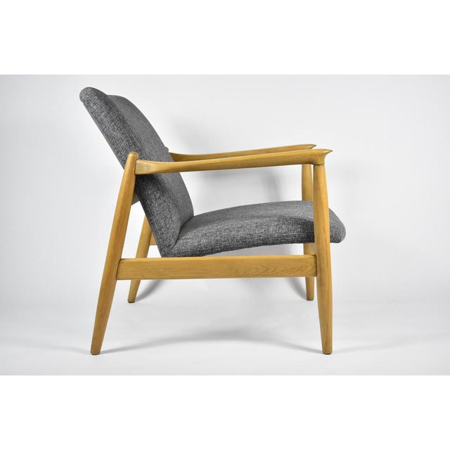 Vintage Grey Fabric Armchair by E. Homma, 1960s For Sale - Image 12 of 15
