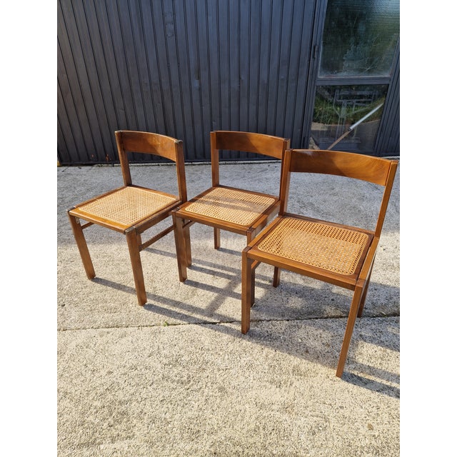 Vintage Chairs with Vienna Straw Seats, 1970s, Set of 3 For Sale - Image 12 of 15