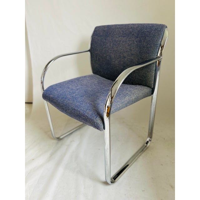 Blue 1980s Modern Steelcase Armchair For Sale - Image 8 of 10