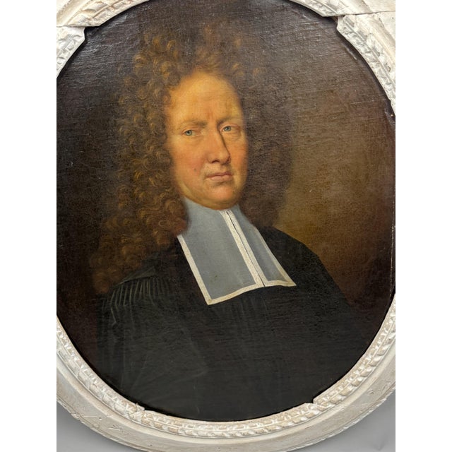 Unknown, Portrait of a Magistrate, 1800s, Oil on Canvas For Sale - Image 7 of 12