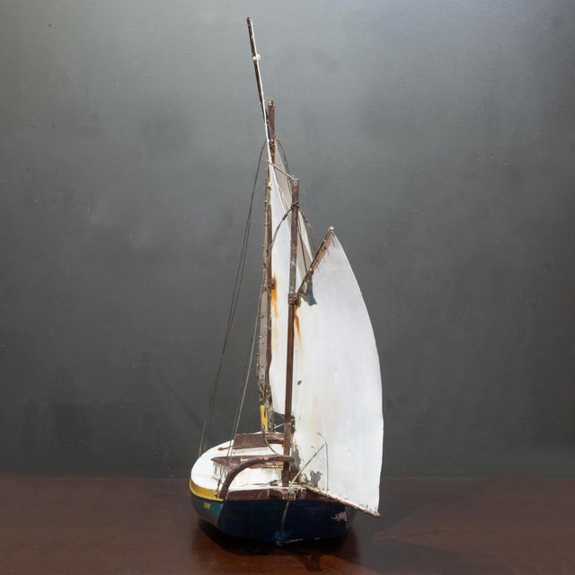 Vintage Seafood Restaurant Ship Model Exterior Display c.1960 For Sale - Image 10 of 14