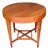 Late 20th Century Baker Furniture Milling Road Federal Regency Cherry Toned Round Side Table | Vintage Occasional Tea Table For Sale