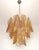 Murano Italian Murano Glass Chandelier Style Mazzega, 23 Tobacco Glass "Rondini" Elements, Chrome Frame, Late 20th Century For Sale - Image 4 of 5