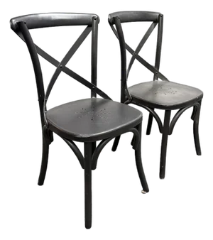Restoration Hardware Metal Madeleine Side Chairs, Pair