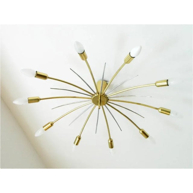 Sun Ceiling Lamp by J.T. Kalmar, Vienna, 1960s For Sale - Image 5 of 9