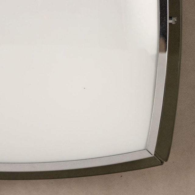 Metal Glass and Aluminum Ceiling Light, 1970s For Sale - Image 7 of 9