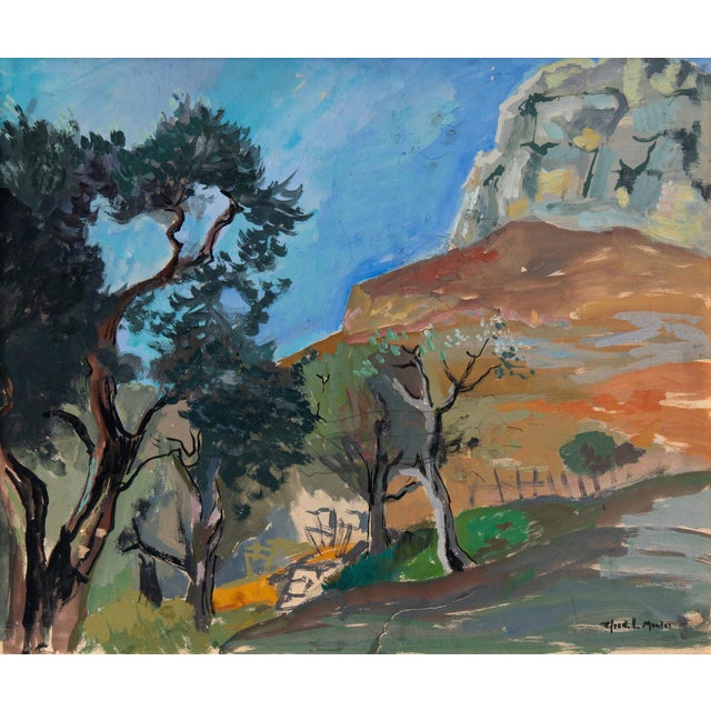 Framed dimensions: 47 x 56.5 cm Picture dimensions: 45 x 54 cm Signed 'Alfred L. Montel' lower right A tear to the lower...