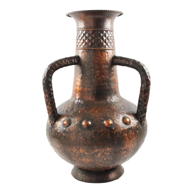 Mid 20th Century Important Italian Copper Baluster Urn Vase For Sale - Image 5 of 11