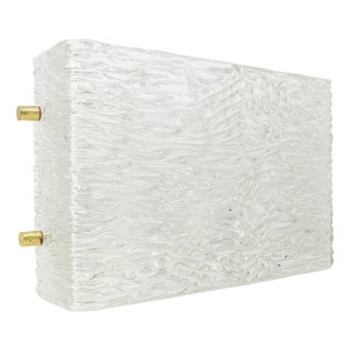 Vintage Ice Glass Wall Lamp, Vienna, 1960s For Sale