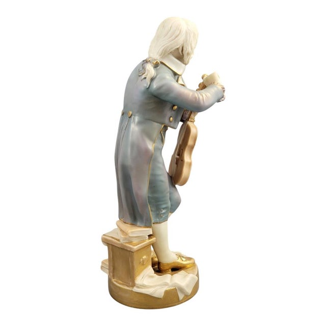 Porcelain Model 1487 Figure of the Young Mozart from Royal Worcester, 1928 For Sale - Image 6 of 11