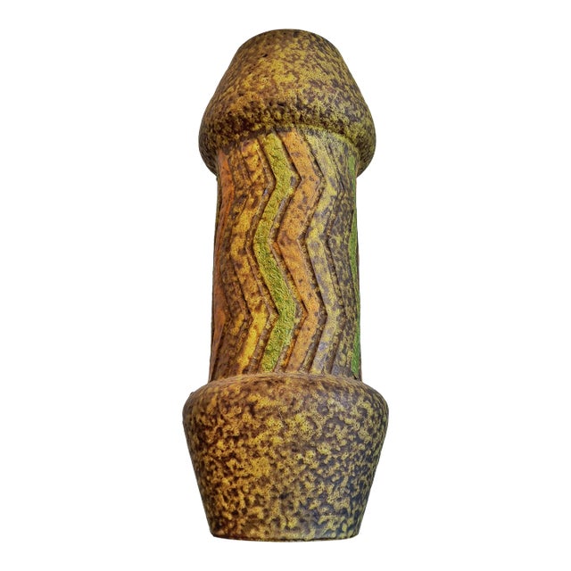 Large Hand Thrown Italian Vase Attributed to Alvino Bagni For Sale