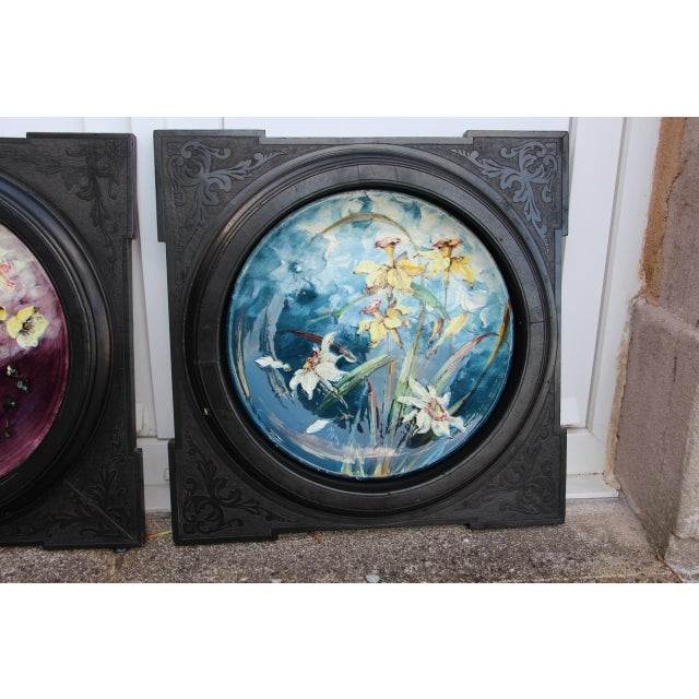 Framed Plates by Jérôme Massier for Vallauris, Set of 2 For Sale - Image 4 of 15